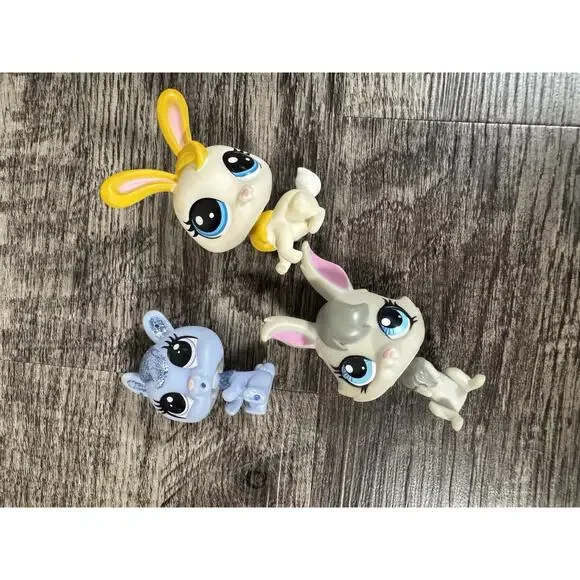 Lot Of Littlest Pet Shop (11) Bunnies Rabbits Glitter Hedgehog Sparkle Baby - Picture 6 of 16